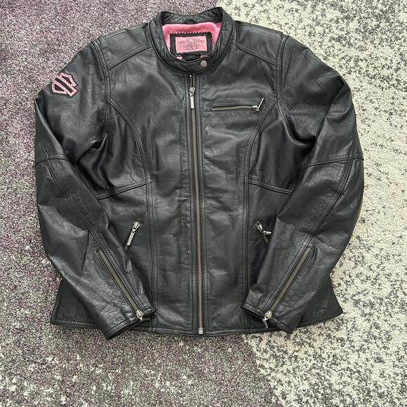 Harley-Davidson Other - Women’s Harley-Davidson Black Cowhide Leather Riding Jacket